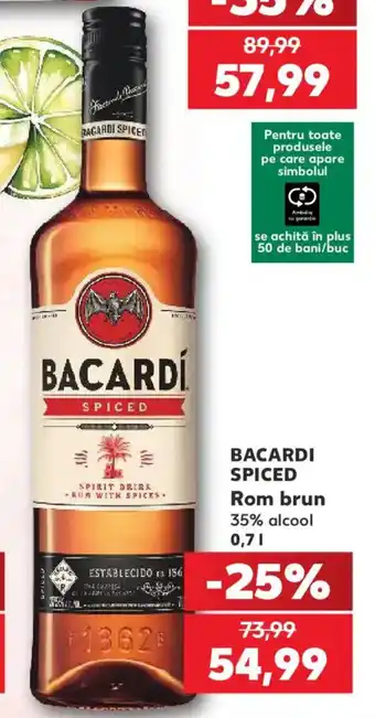 Bacardi spiced Rom brun