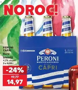 Kaufland Peroni capri Bere blondă Ofertă