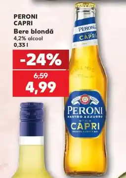 Kaufland Peroni capri Bere blondă Ofertă