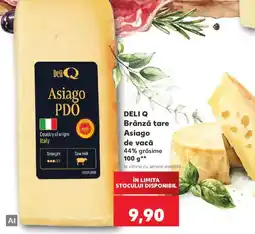 Kaufland Deli Q Brânză tare Asiago de vacă Ofertă
