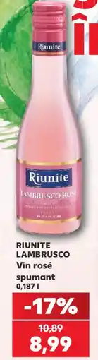 Kaufland Riunite Lambrusco Vin Rosé Spumant Ofertă