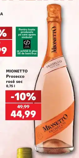 Kaufland Mionetto Prosecco rosé sec Ofertă