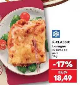 Kaufland K-classic lasagna cu carne de porc Ofertă