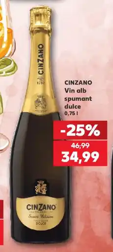 Kaufland Cinzano vin alb spumant dulce Ofertă