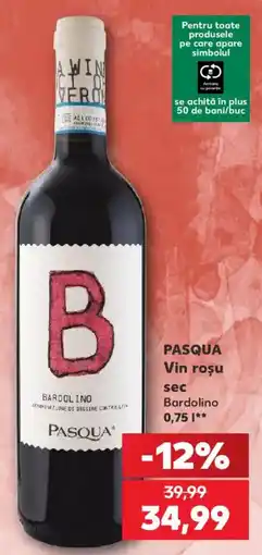 Kaufland Pasqua vin roșu sec Ofertă
