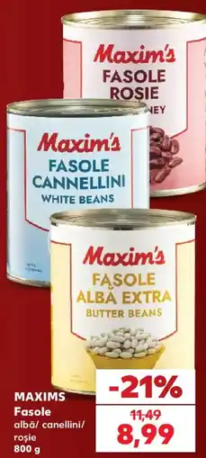 Kaufland Maxims fasole albă/ canellini/ roșie Ofertă