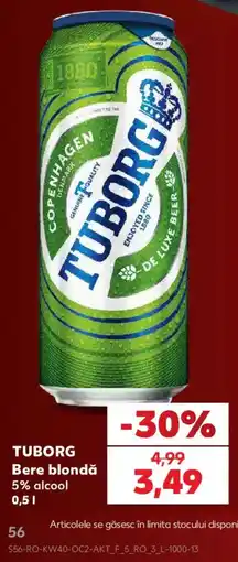 Kaufland Tuborg Bere blondă Ofertă