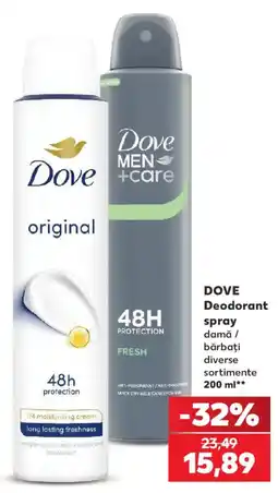 Kaufland Dove Deodorant spray Ofertă