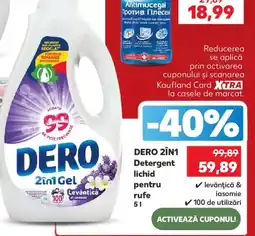 Kaufland Dero 2in1 Detergent lichid pentru rufe Ofertă