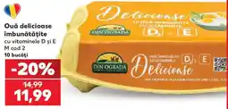 Kaufland Delicioase ouă îmbogățite cu vitaminele D și E Ofertă