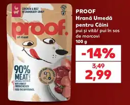 Kaufland Proof hrană umedă pentru câini pui și vită/ pui în sos de morcovi Ofertă
