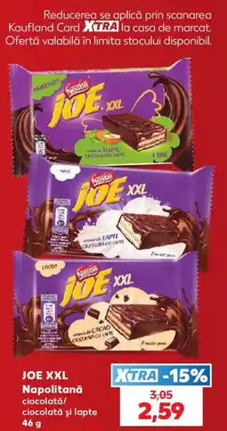 Kaufland Joe xxl napolitană ciocolată/ciocolată si lapte Ofertă