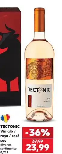 Kaufland Tectonic vin alb / roșu / rosé sec Ofertă