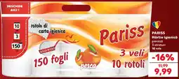 Kaufland Pariss Hartie igienica piersica Ofertă