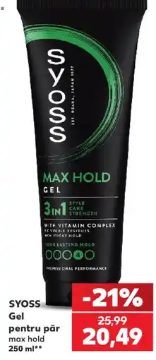 Kaufland Syoss gel pentru păr max hold Ofertă