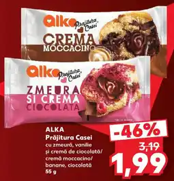 Kaufland Alka prăjitura casei cu zmeură, vanilie și cremă de ciocolată/cremă moccacino/banane, ciocolată Ofertă