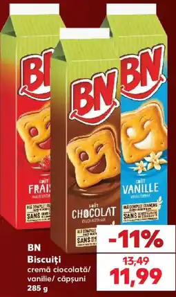 Kaufland BN Biscuiți cremă ciocolată/ vanilie/ căpșuni Ofertă