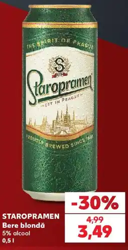 Kaufland Staropramen Bere blondă Ofertă