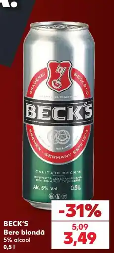 Kaufland Beck's bere blondă Ofertă