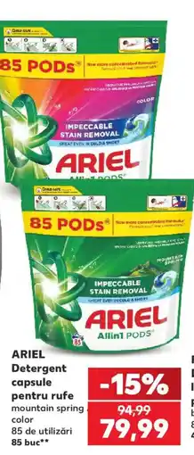 Kaufland Ariel detergent capsule pentru rufe mountain spring color Ofertă