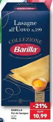 Kaufland BARILLA Foi de lasagne cu ou 500g Ofertă