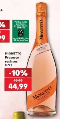 Kaufland Mionetto Prosecco rosé sec Ofertă