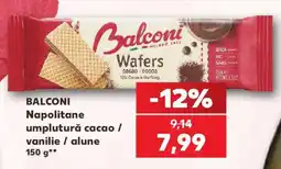 Kaufland BALCONI Napolitane umplutură cacao / vanilie / alune 150 g Ofertă