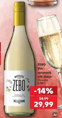 Kaufland ZEBO Vin spumant alb dulce Moscato Ofertă