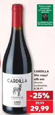 Kaufland CARDILLA Vin roșu/alb sec Ofertă