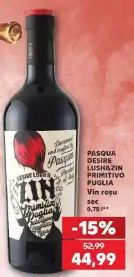 Kaufland PASQUA DESIRE LUSH&ZIN PRIMITIVO PUGLIA Ofertă
