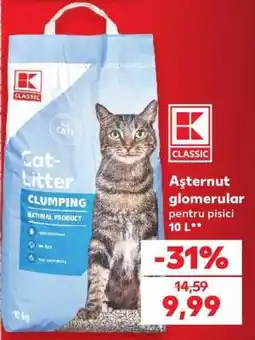 Kaufland Așternut glomerular pentru pisici 10 L Ofertă