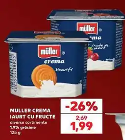Kaufland MÜLLER CREMA Iaurt cu fructe Ofertă