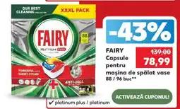 Kaufland FAIRY Capsule pentru mașina de spălat vase 88 / 96 buc Ofertă
