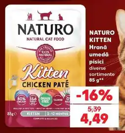 Kaufland NATURO KITTEN Hrană umedă pisici Ofertă