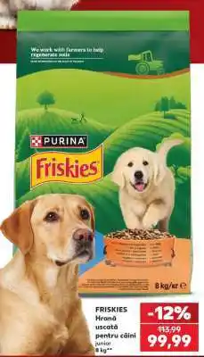 Kaufland FRISKIES Hrană uscată pentru câini junior 8 kg Ofertă