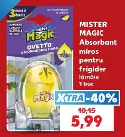 Kaufland MISTER MAGIC Absorbant miros pentru frigider lămâie Ofertă
