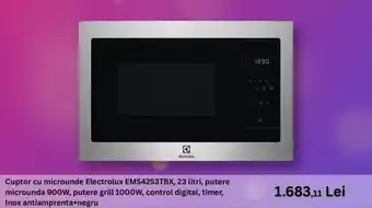 Electrolux Cuptor cu microunde EMS4253TBX