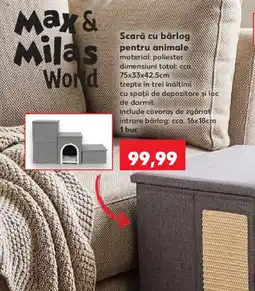 Kaufland Max & Milas World Scară cu bârlog pentru animale Ofertă