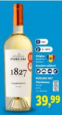 Lidl PURCARI 1827 Chardonnay Ofertă