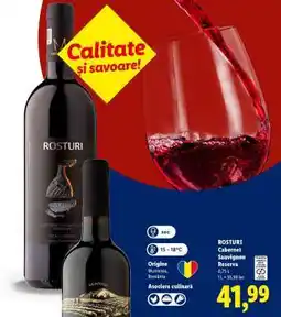 Lidl ROSTURI Cabernet Sauvignon Reserva Ofertă