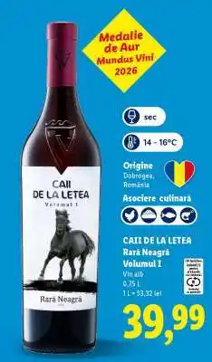 Lidl CAII DE LA LETEA Rară Neagră Volumul I Ofertă