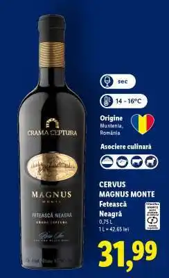 Lidl CERVUS MAGNUS MONTE Fetească Neagră Ofertă