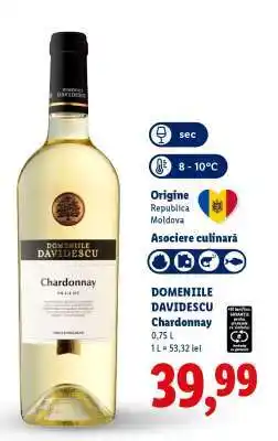 Lidl DOMENIILE DAVIDESCU Chardonnay Ofertă