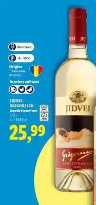 Lidl Jidvei Grigorescu Gewürztraminer Ofertă