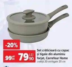 Carrefour Set crăticioară cu capac și tigaie Ofertă