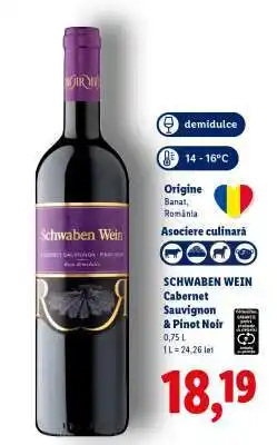 Lidl Schwaben Wein Cabernet Sauvignon & Pinot Noir Ofertă