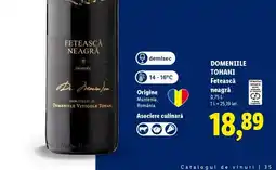 Lidl Domeniile Tohani Fetească Neagră Ofertă