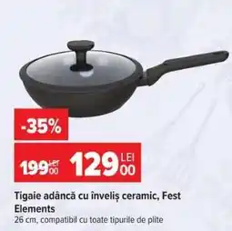 Carrefour Tigaie adâncă cu înveliș ceramic, Fest Elements Ofertă