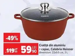 Carrefour Cratiță din aluminiu + capac, Calabria Heinner Ofertă