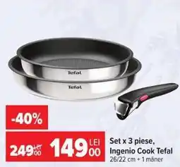 Carrefour Set x 3 piese, Ingenio Cook Tefal Ofertă